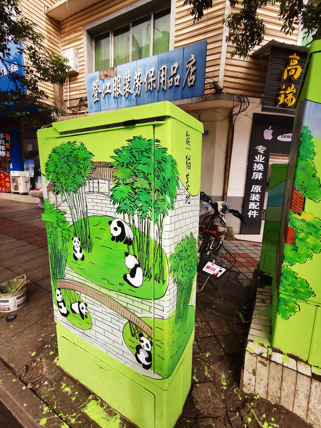 社区墙绘,社区文化墙,新农村墙绘,乡村文化墙,电箱