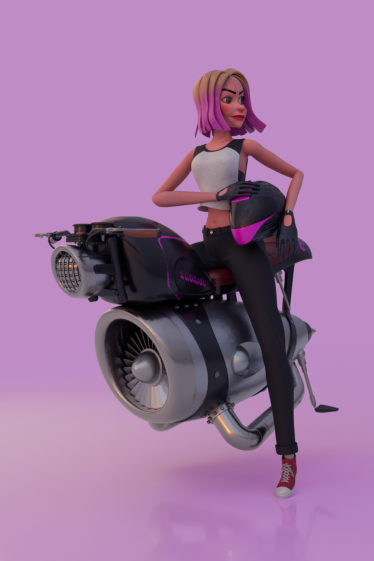 骑摩托的女孩（图ZOTU0NDcxODA=） - 人物/生物 - 站酷设计师DIPPER迪普原创素材 - 站酷ZCOOL