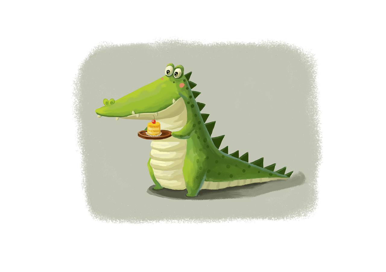 小鳄鱼平面手绘临摹练习