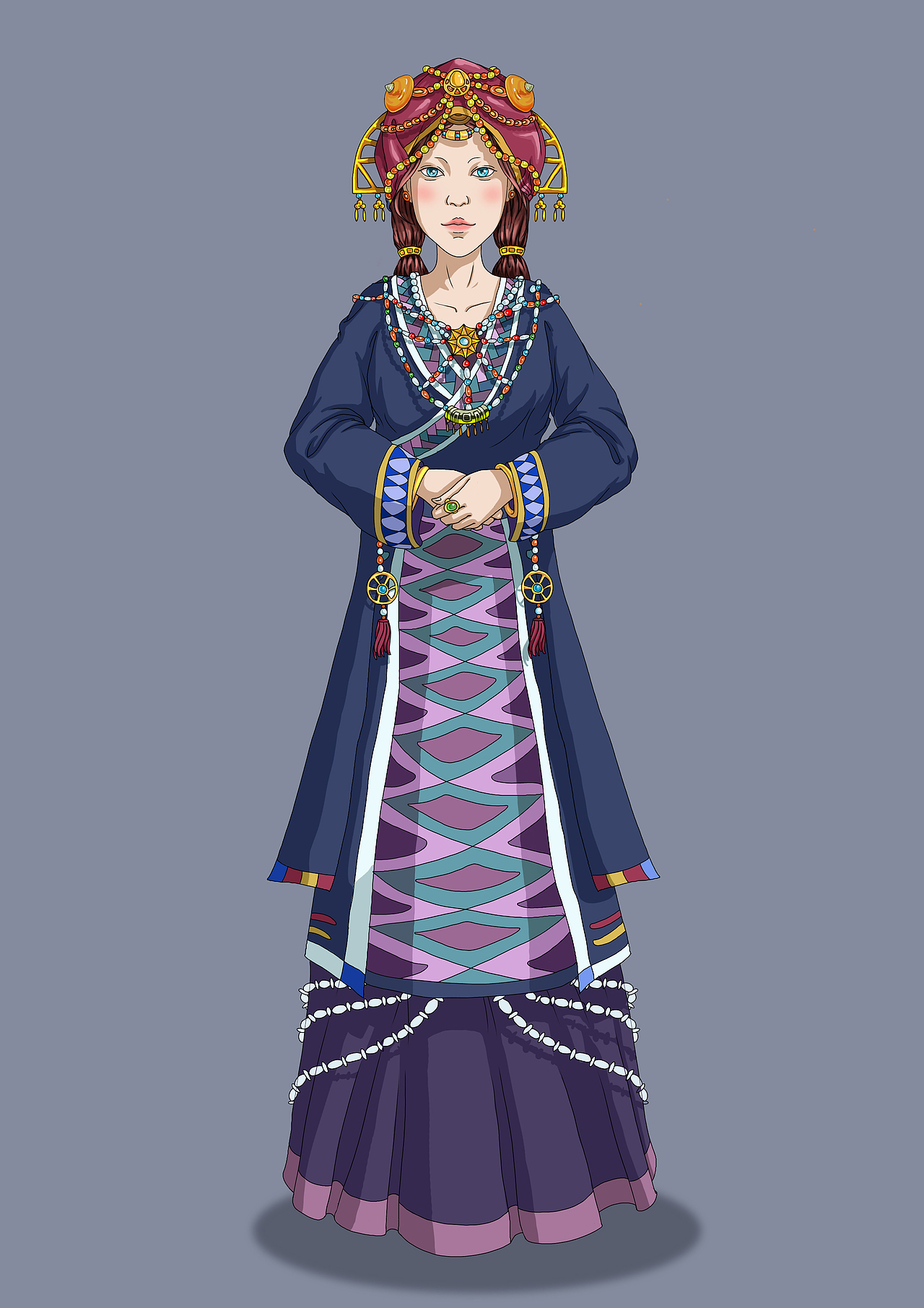 藏族风格插画（图ZMTgzNjUwMjI4） - 商业插画 - 站酷设计师加碘海带原创素材 - 站酷ZCOOL