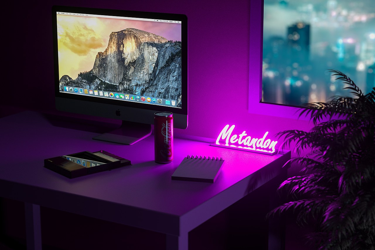 蒸気波风格室内场景