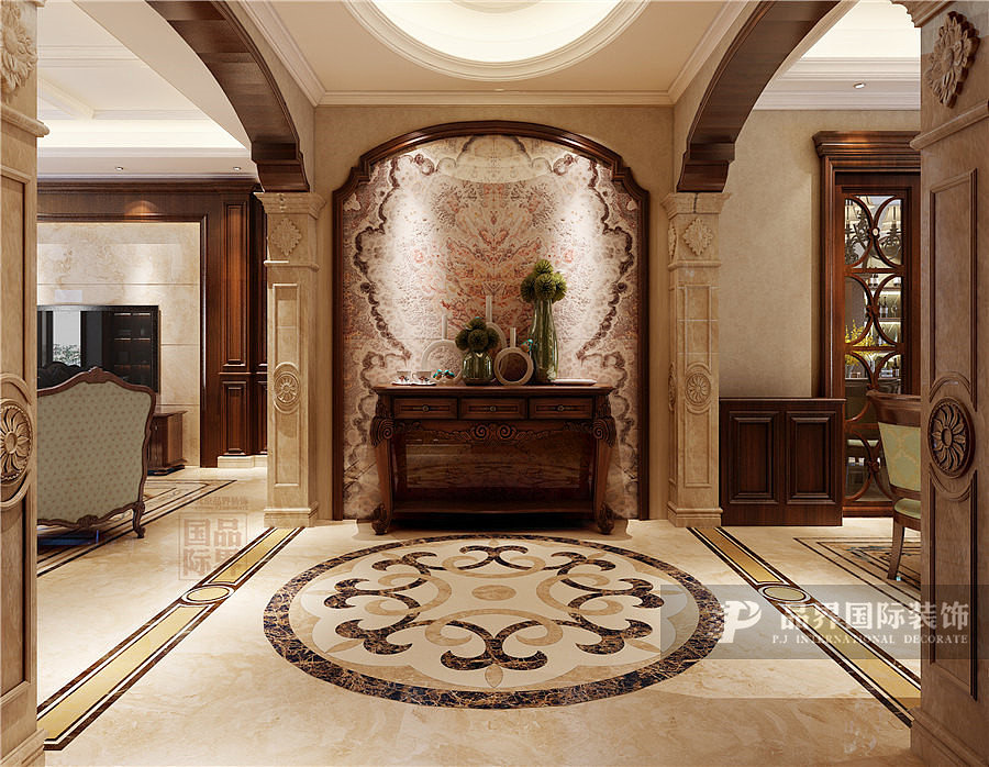 亚星观邸236户型美式装修设计案例（图ZMTc4OTYzNzMy） - 家装设计 - 站酷设计师淡墨淸彩原创素材 - 站酷ZCOOL