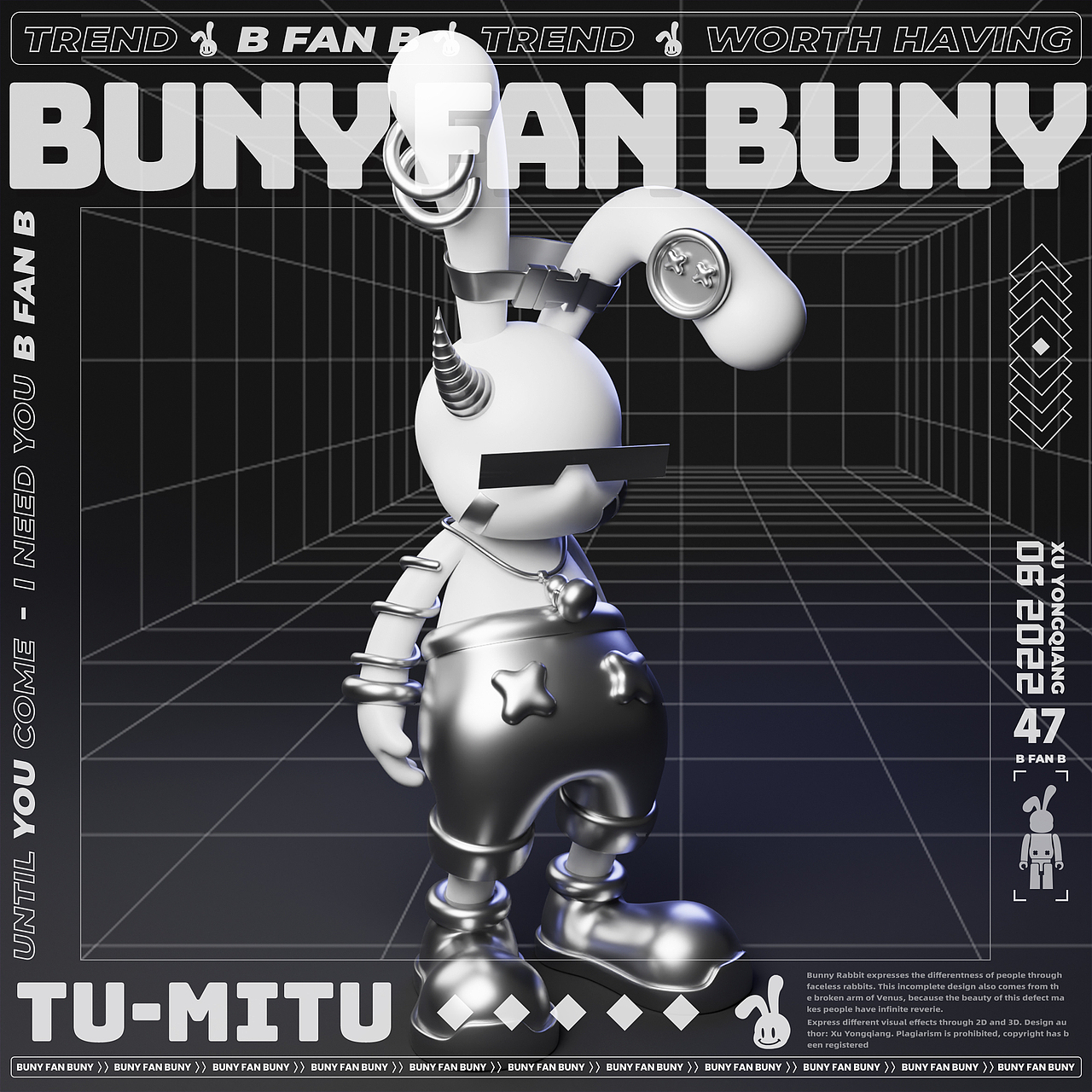NFT-潮玩-结合BUNY FAN BUNY 兔迷兔西游记宇宙系列（图ZMzE0MTkxMTA4） - 人物/生物 - 站酷设计师徐坦斯原创素材 - 站酷ZCOOL