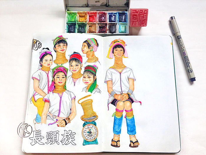 【This is Thailand】泰国手绘游记插画(图ZNDg3NDcxOTI=) - 商业插画 - 站酷设计师阗真原创素材 - 站酷ZCOOL