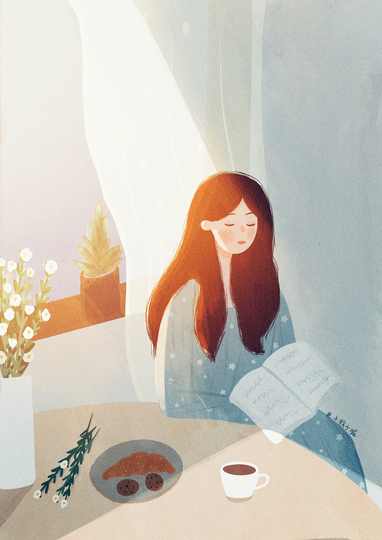 独处时光|插画|商业插画|小松子呢_原创作品-站酷zcool