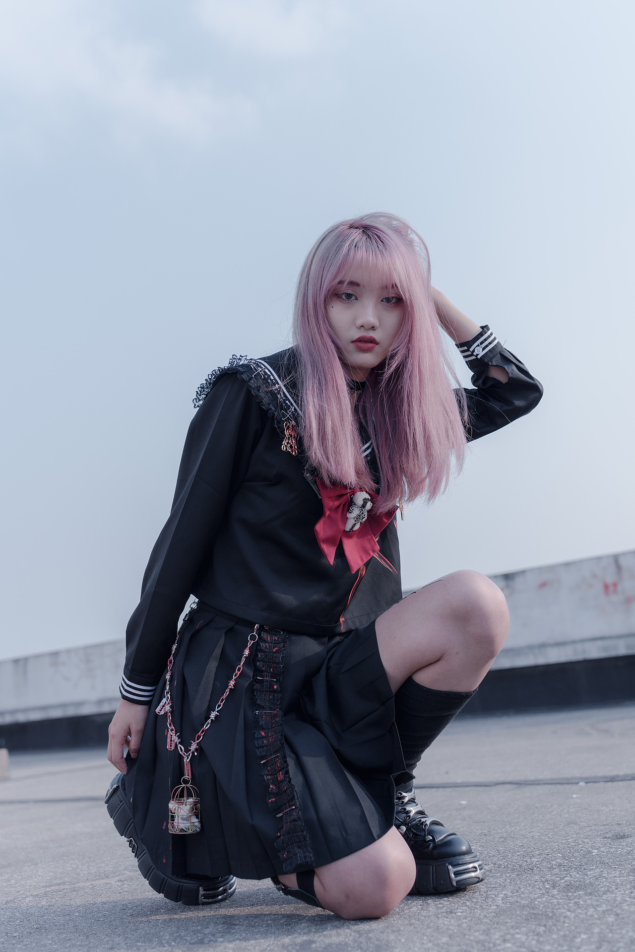 在天台拍的一组cos