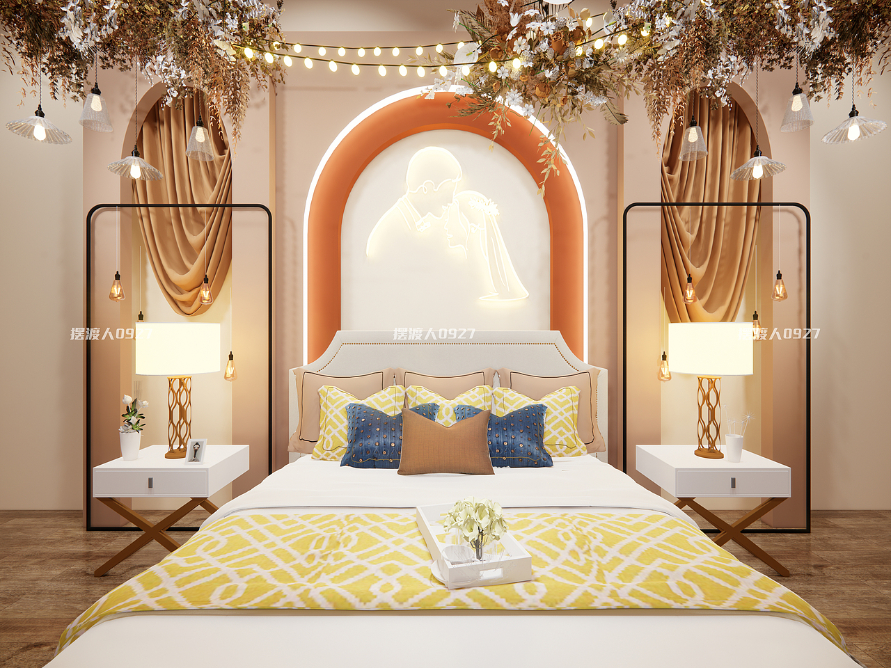 婚纱影楼婚房影棚拍摄场景设计