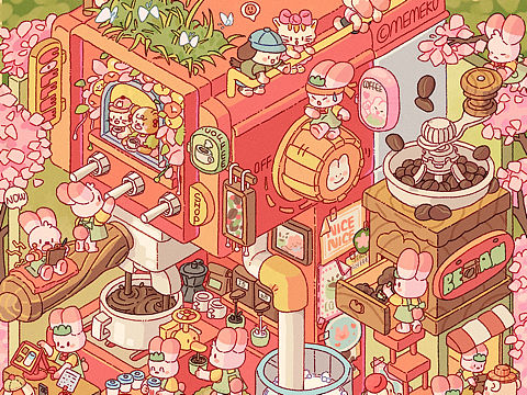 原创插画☕️咖啡多好喝