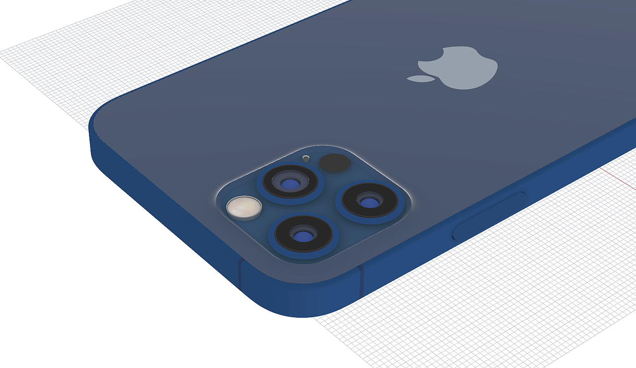 iphone12 pro手机1：1高质量精细3D模型 犀牛模型（图ZMjI5MjcyMjEy） - 其他三维 - 站酷设计师198精品3D模型原创素材 - 站酷ZCOOL