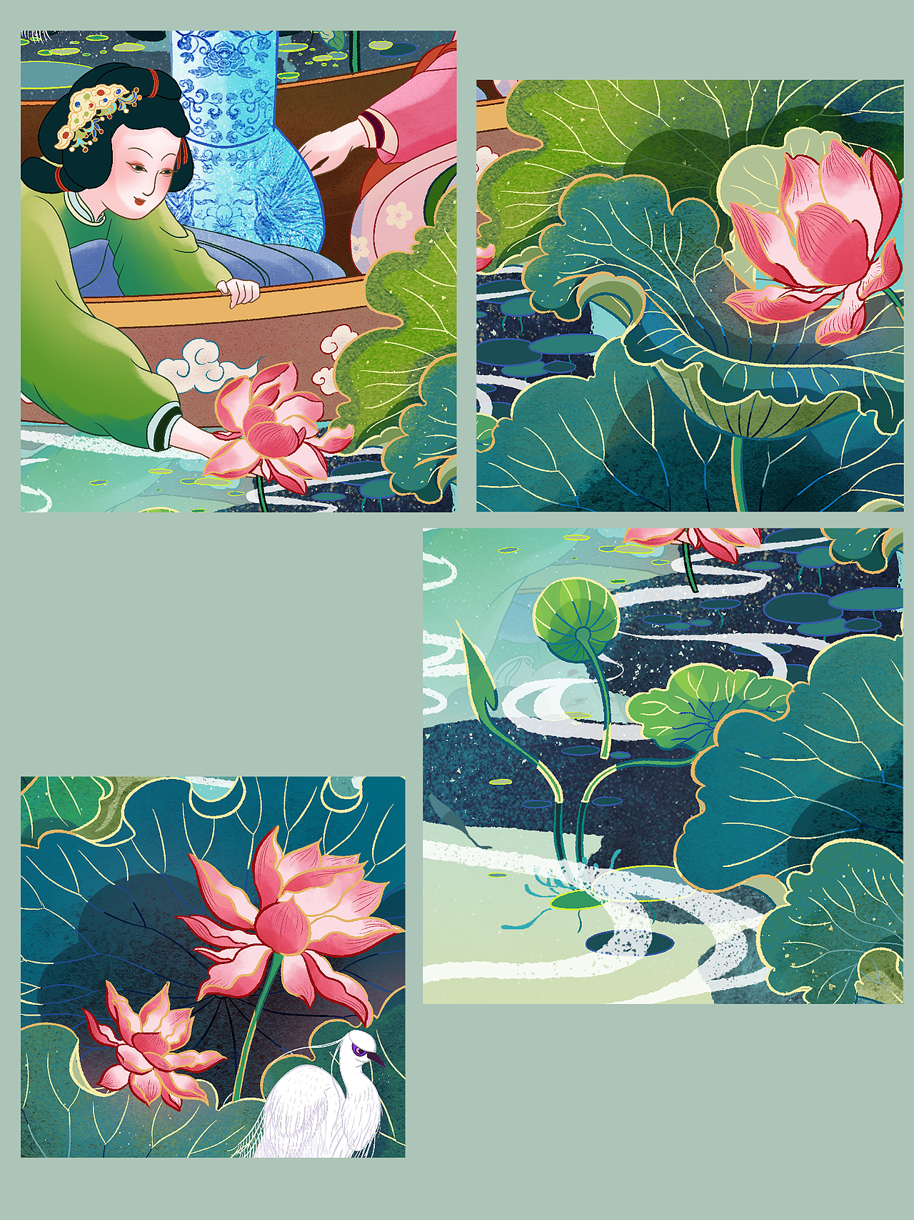 二十四节气·夏至（图ZMjkxNDI2NTY0） - 商业插画 - 站酷设计师鹿星河原创素材 - 站酷ZCOOL