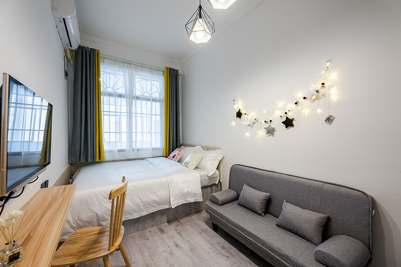 城市轻奢民宿建筑室内空间摄影