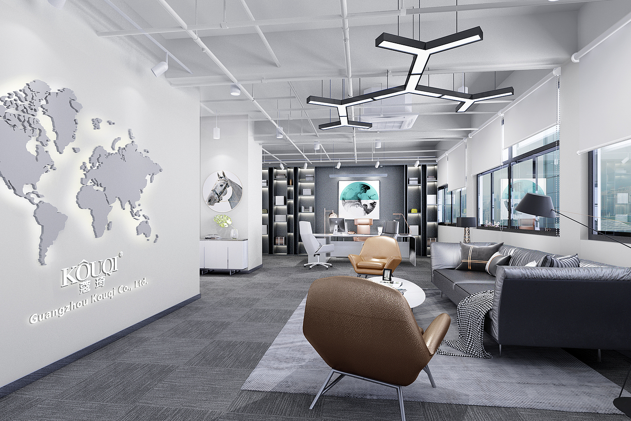 某化妆品公司办公室展示区