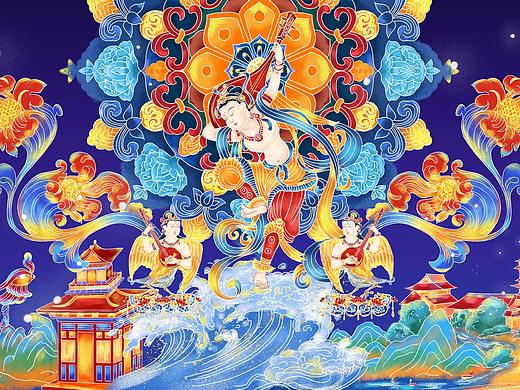 敦煌飛天（個人主頁-ZNTI4NzE5OTI=） - 創(chuàng)作習(xí)作 - 站酷設(shè)計師硯辭YANCI原創(chuàng)素材 - 站酷ZCOOL