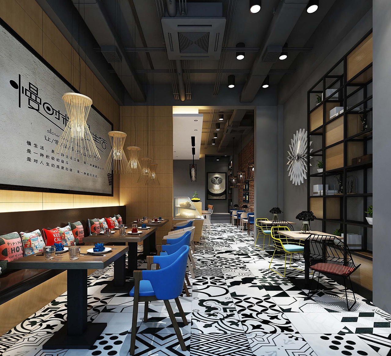 1992效果图~咖啡厅（图ZMTcwNzgwMjQ4） - 家装设计 - 站酷设计师Z69056146原创素材 - 站酷ZCOOL