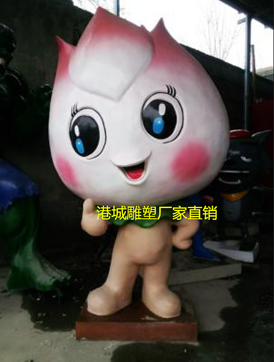 廉政清廉吉祥物雕像玻璃钢卡通荷花公仔娃娃玩偶雕塑厂