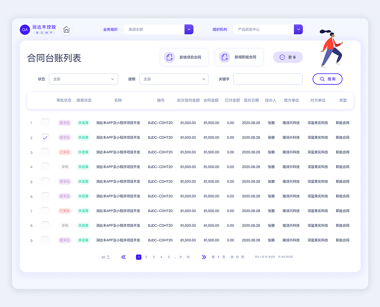 一组OA系统界面设计（图ZMjgwNTU0MDAw） - 软件界面 - 站酷设计师小袜子lulu乖乖原创素材 - 站酷ZCOOL