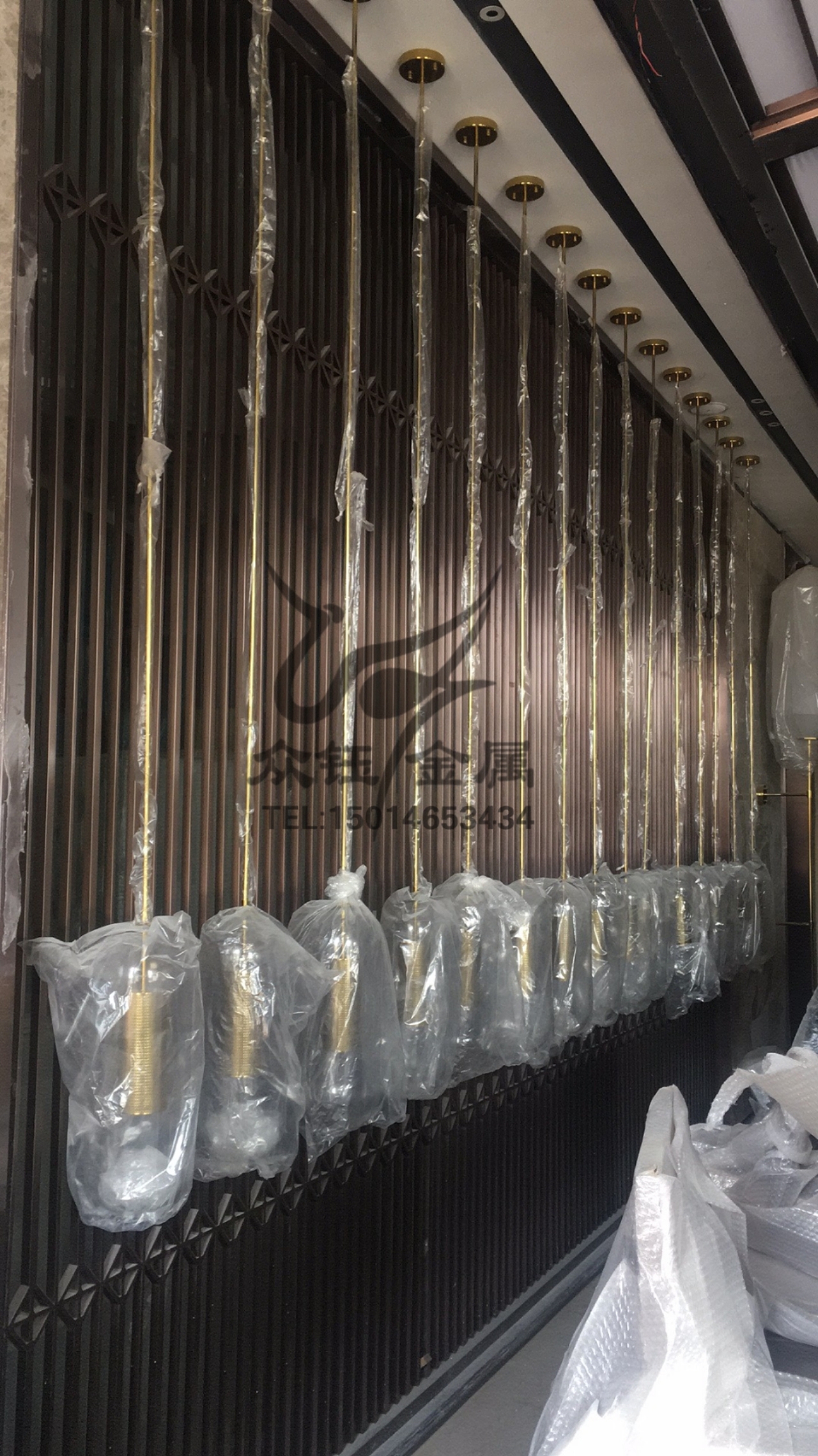 户外仿古铜不锈钢屏风背景墙 景观风水山水隔断