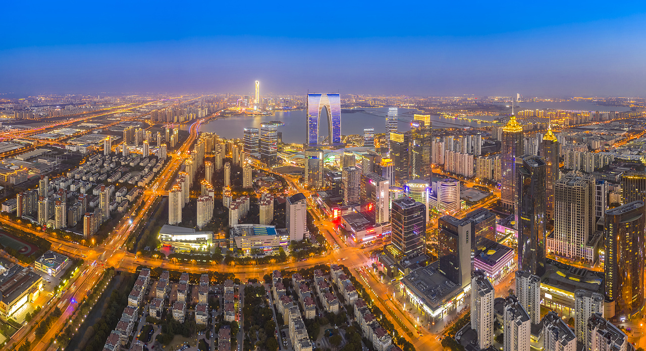 苏州工业园区夜景