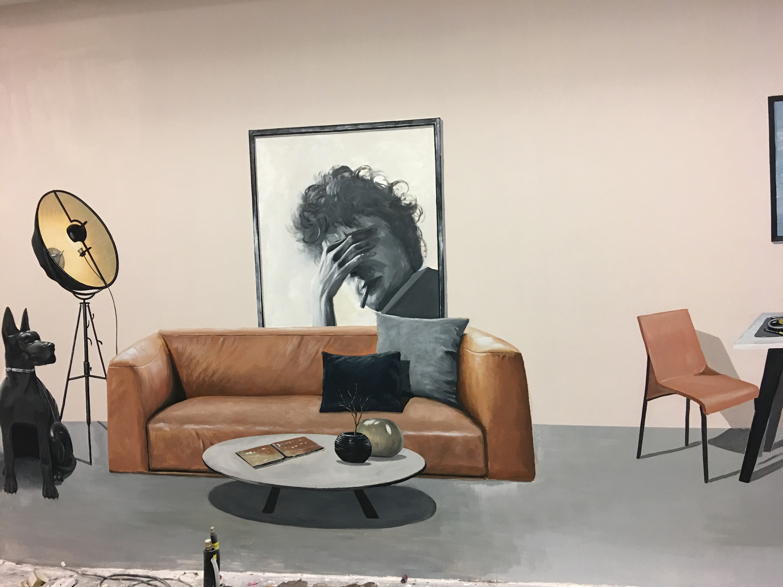 墙绘样板间,行走的壁画