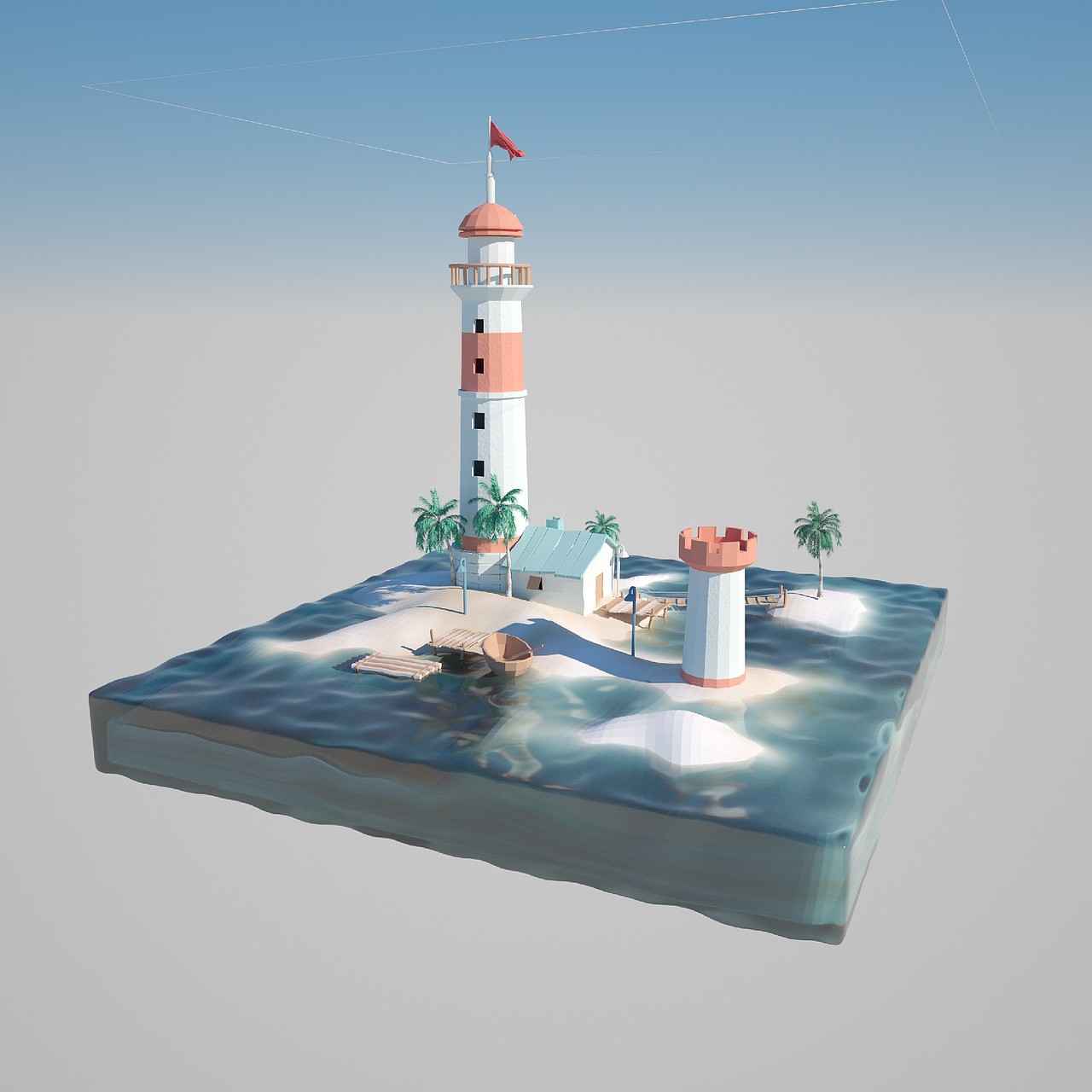 Lowpoly小场景（图ZMjIyMjI0NTY0） - 场景 - 站酷设计师Bemhom原创素材 - 站酷ZCOOL