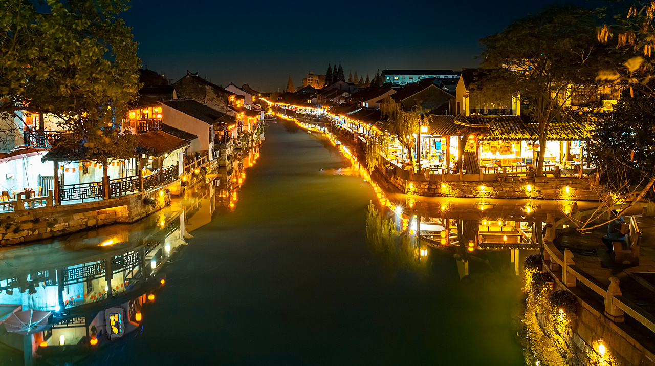 上海枫泾古镇夜景