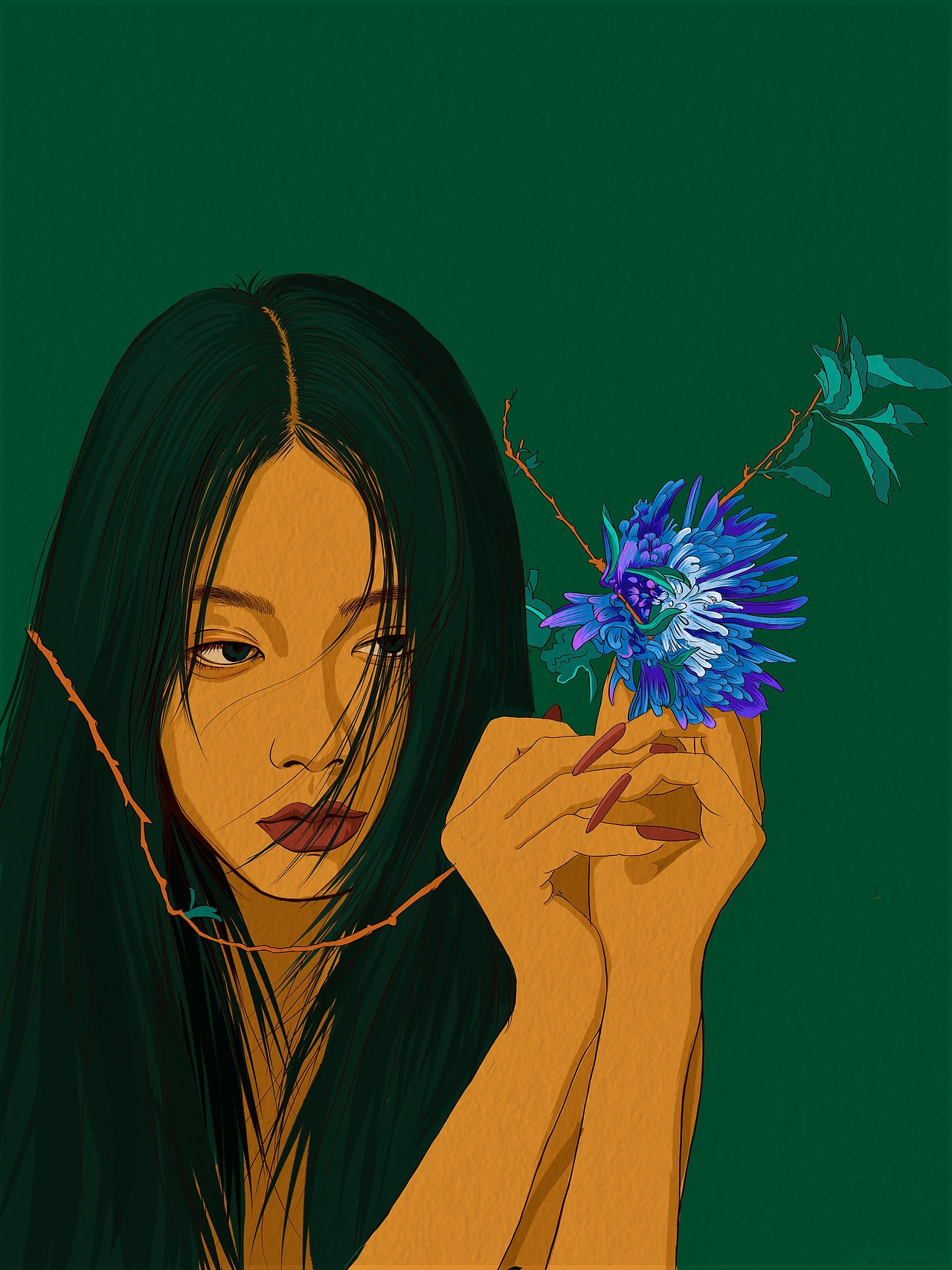 花（图ZMzY0MjA3MDAw） - 艺术插画 - 站酷设计师木雨_Ray原创素材 - 站酷ZCOOL