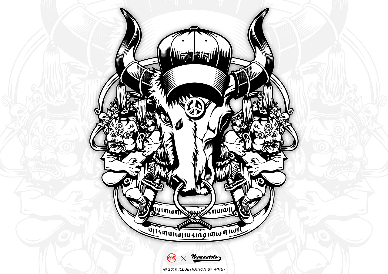 潮牌插画#牦牛#（图ZNjQyNjE5OTI=） - 商业插画 - 站酷设计师何浩斌原创素材 - 站酷ZCOOL