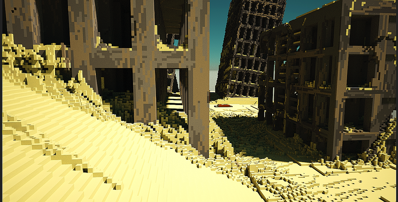 MagicaVoxel-尼尔机械纪元沙漠废墟