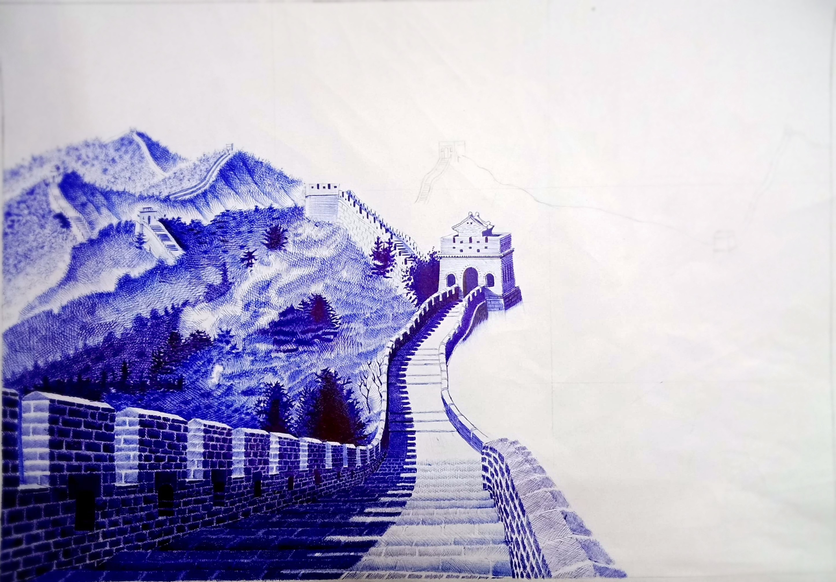 万里长城|插画|其他插画|小天手绘 - 原创作品 - 站酷 (zcool)