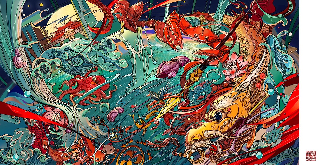 龙战（图ZMTg5ODE1NTQ4） - 商业插画 - 站酷设计师牛悦悦原创素材 - 站酷ZCOOL