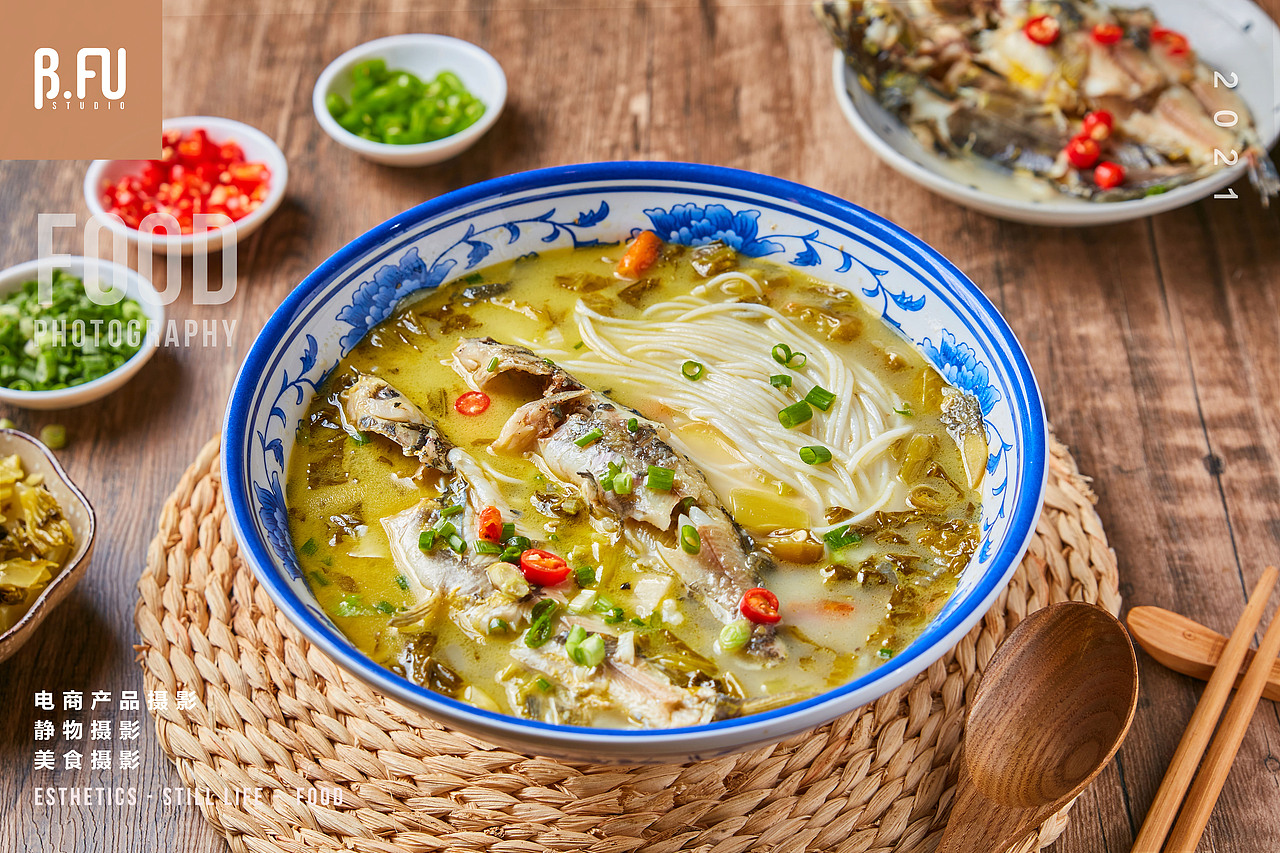 美食摄影三塘鱼粉筒骨粉x大闪视觉