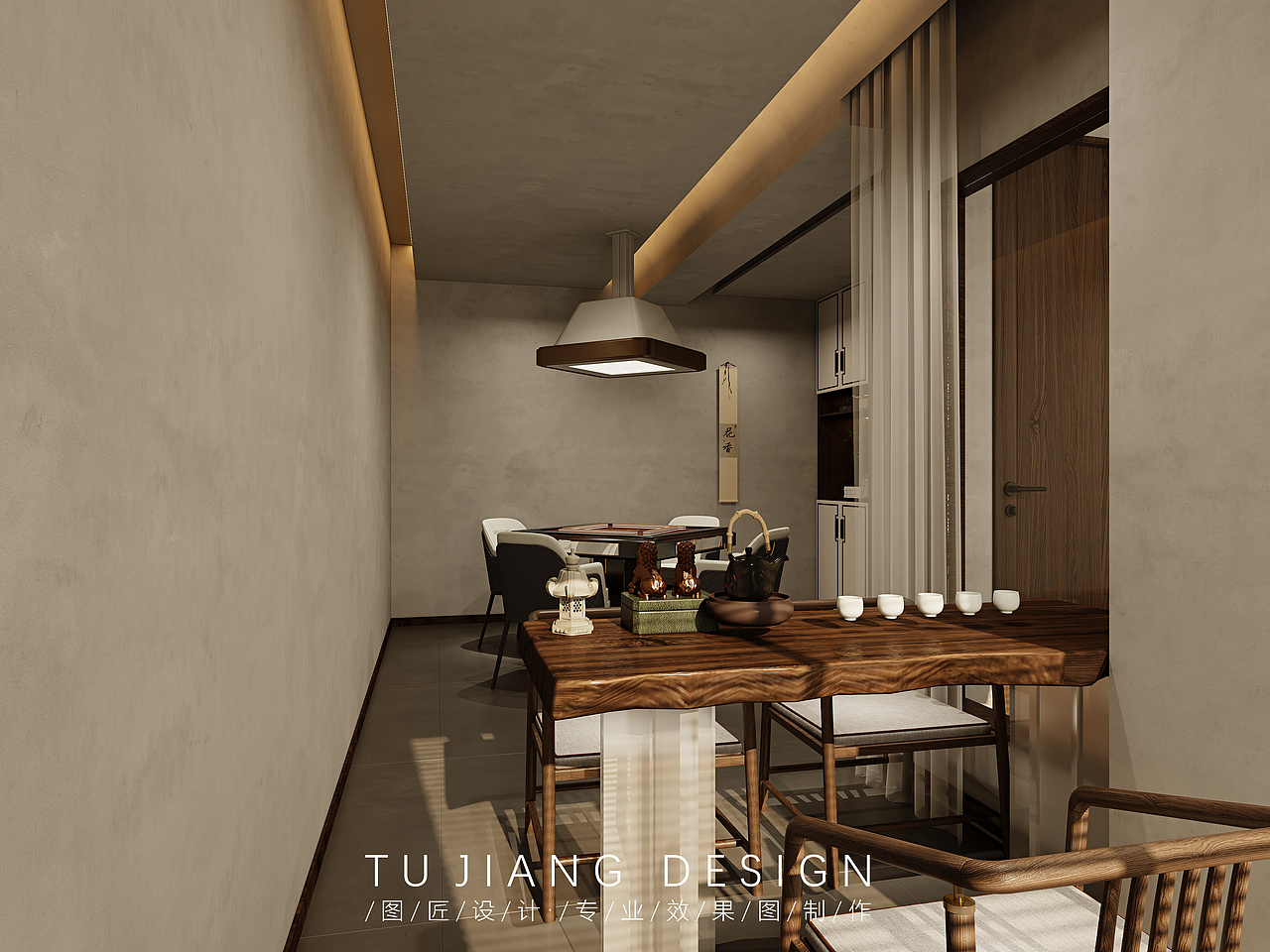 禅意·山水雅韵 现代之境,也强调了原始的凝重感。