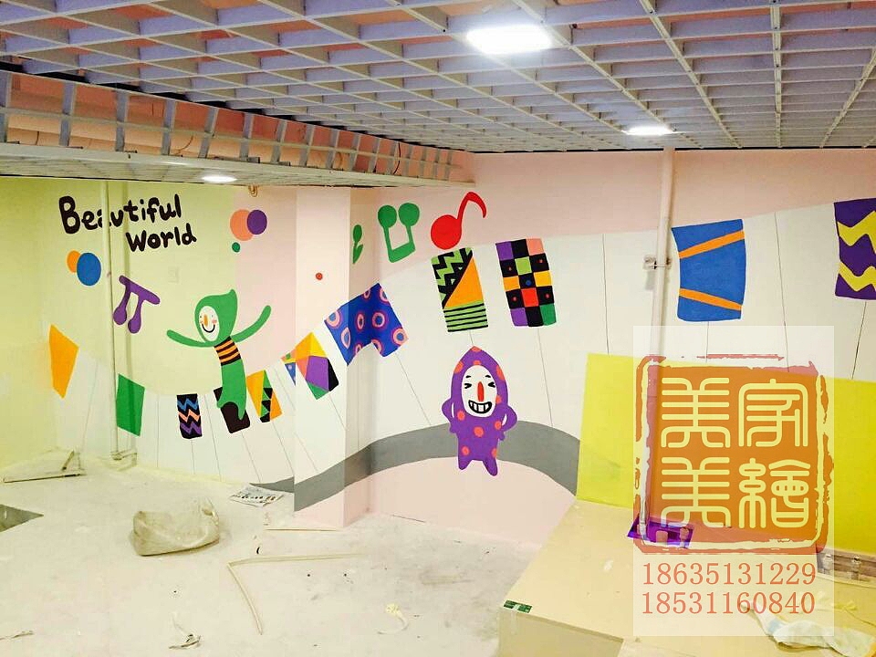 太原幼儿园墙体彩绘墙绘手绘作品欣赏（图ZNDUxNjcxNDQ=） - 其他平面 - 站酷设计师太原墙绘太原手绘原创素材 - 站酷ZCOOL