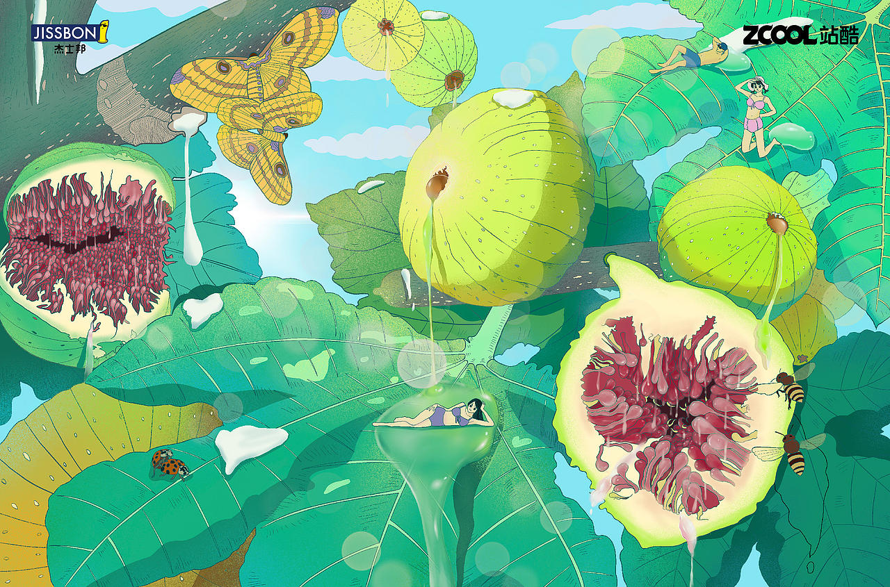 蜜汁无花果（图ZMjQ5NDU2MzY0） - 包装 - 站酷设计师画病充饥原创素材 - 站酷ZCOOL