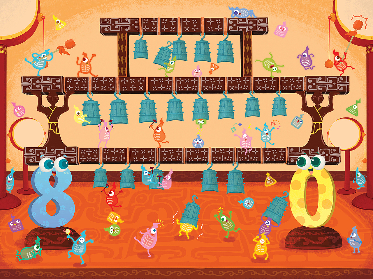 原创儿童绘本《The Mini World of Number》部分插图（图ZMTMxOTgxMzUy） - 绘本 - 站酷设计师小小苏和牛筋面原创素材 - 站酷ZCOOL