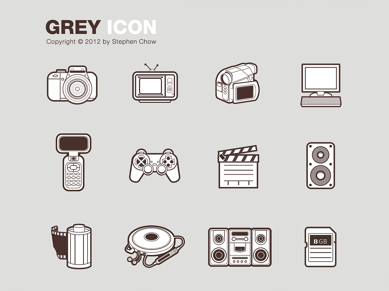 GREY ICON 练手作品（图ZNjIyOTEwMA==） - 图标 - 站酷设计师STEVE_TSO原创素材 - 站酷ZCOOL