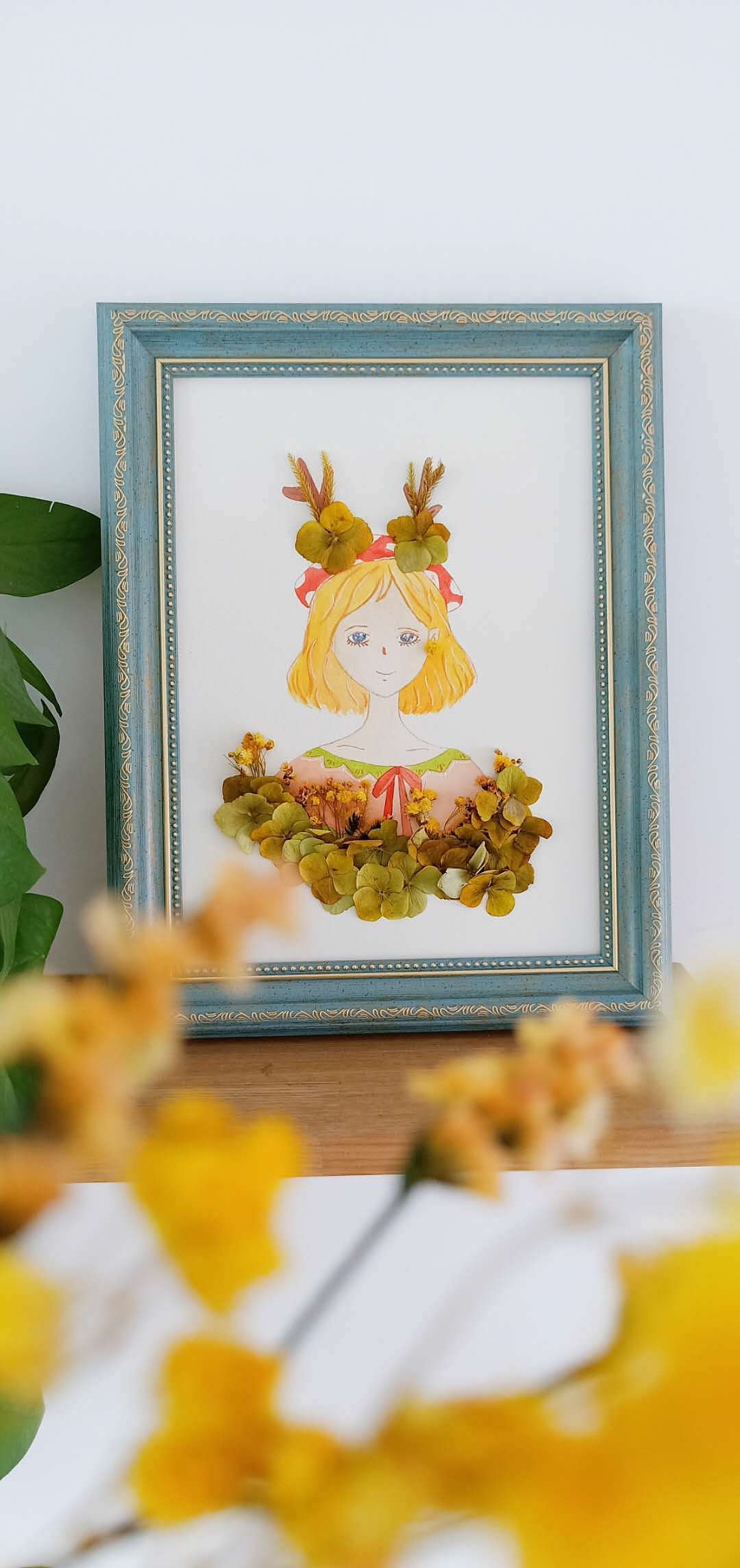 自己手绘水彩植物干花装饰画（图ZMTU2NTAzMTE2） - 商业插画 - 站酷设计师夏小鱼插画原创素材 - 站酷ZCOOL
