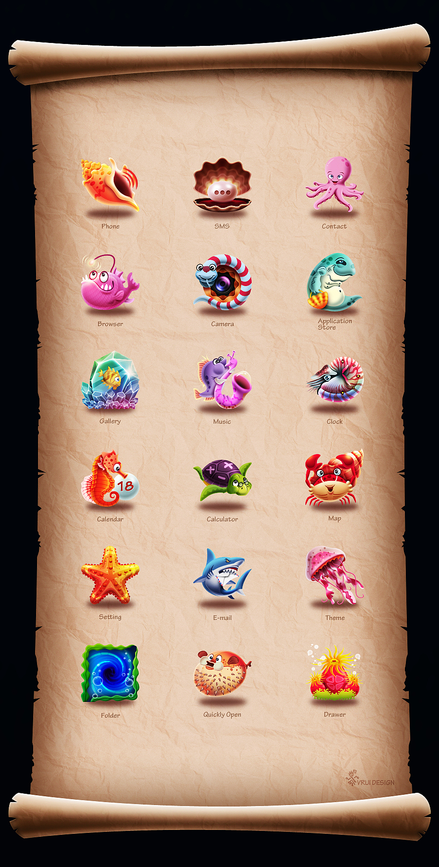 诺玛的深海旅行（图ZMTA3MTcwODQ=） - 主题/皮肤 - 站酷设计师aaron_rui原创素材 - 站酷ZCOOL