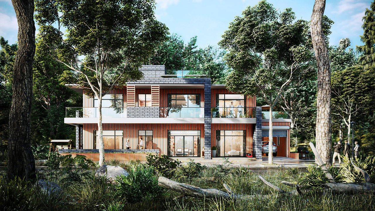 lumion 森林中的别墅|三维|建筑/空间|一丨丿丶乛乚亅 - 原创作品