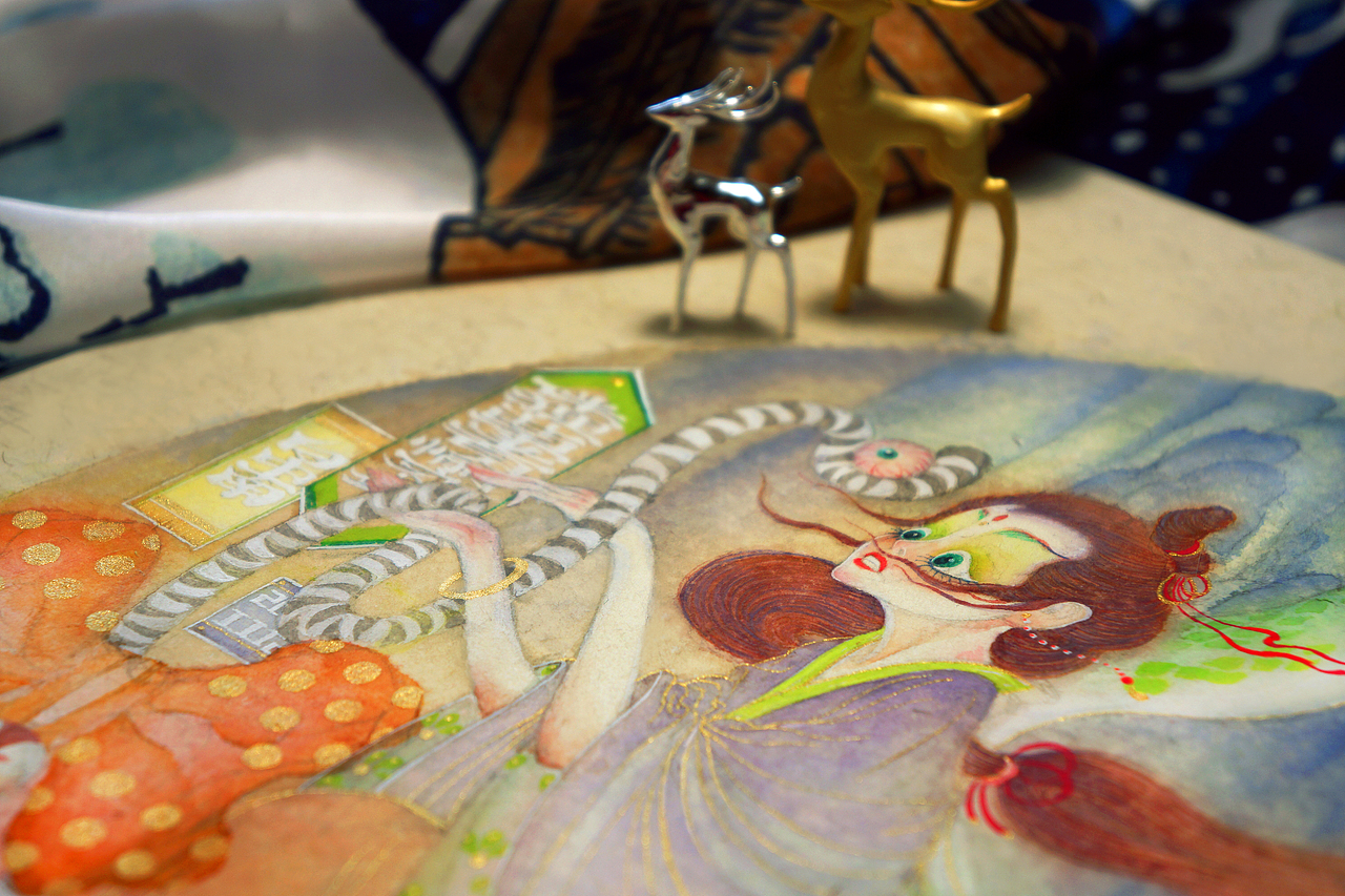 《如幻星.岁三百山蛟童女.祭月娥》白中南颜彩—人川集