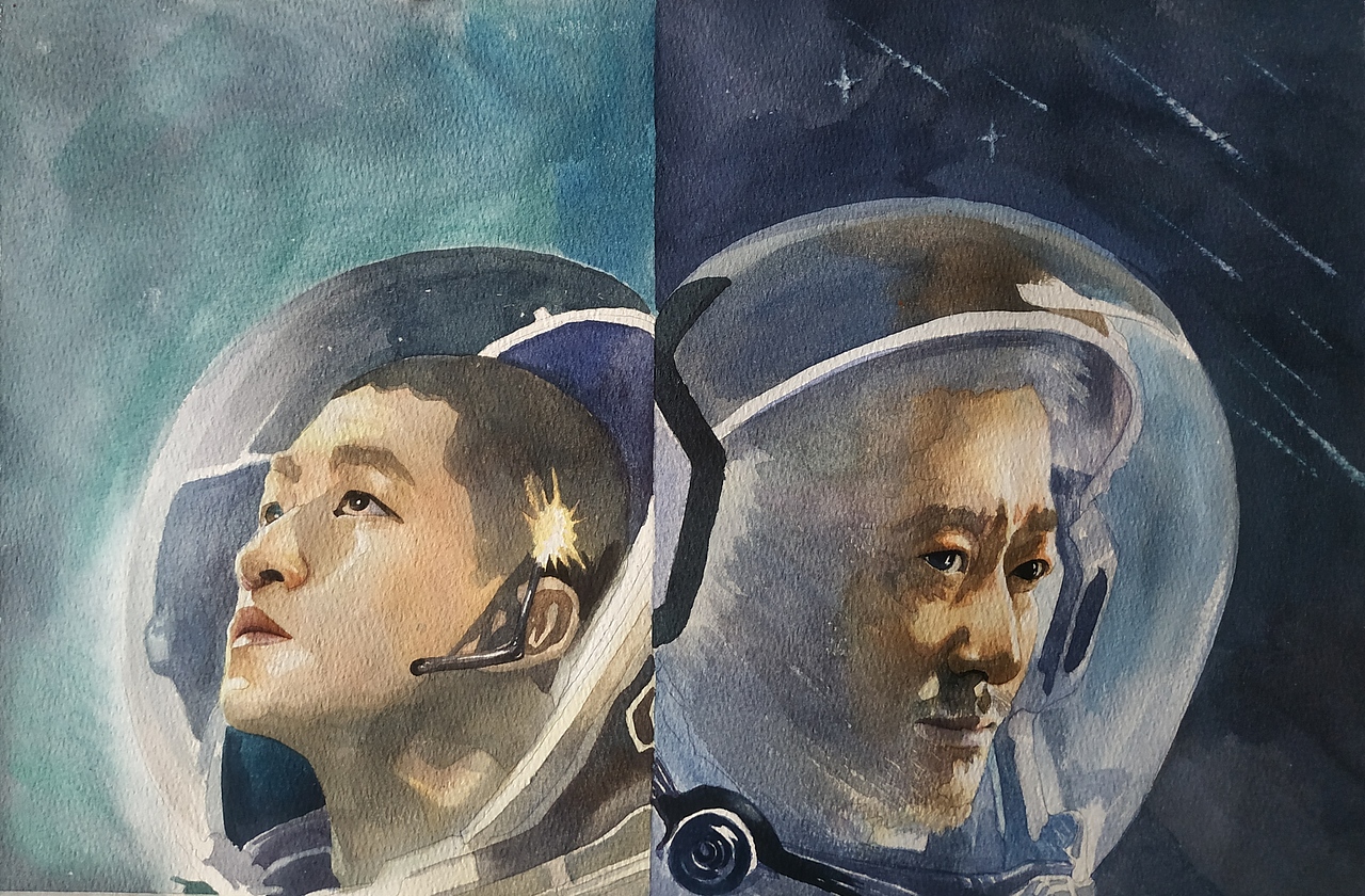 流浪地球——水彩画