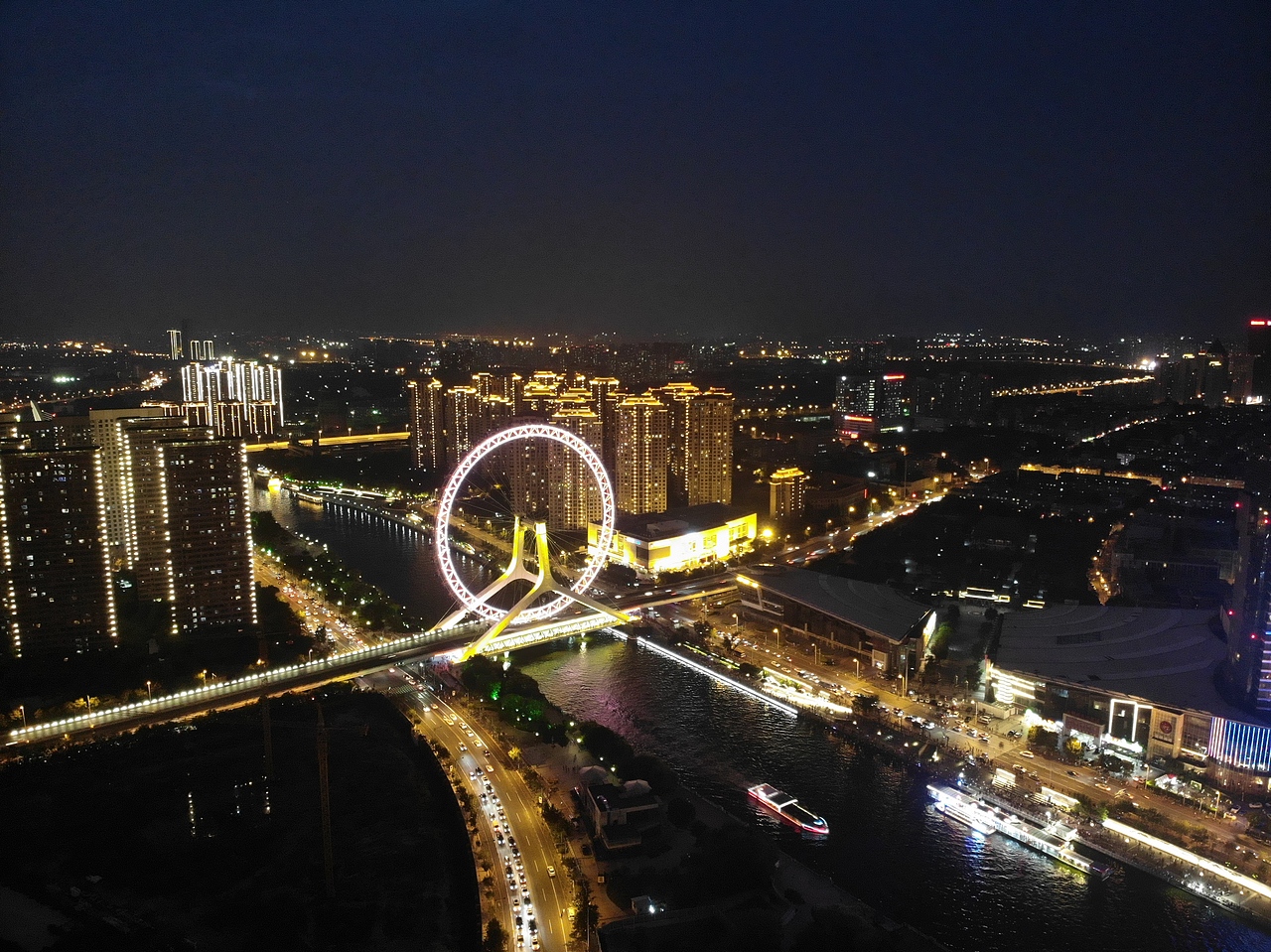 航拍天津夜景（图ZMTczNjEyMTIw） - 环境/建筑摄影 - 站酷设计师CChrisZhang原创素材 - 站酷ZCOOL
