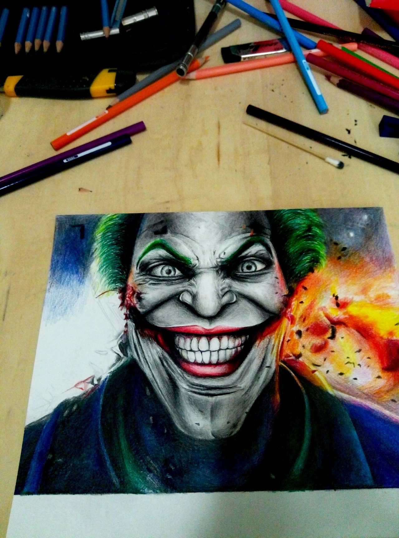 彩铅绘画——joker