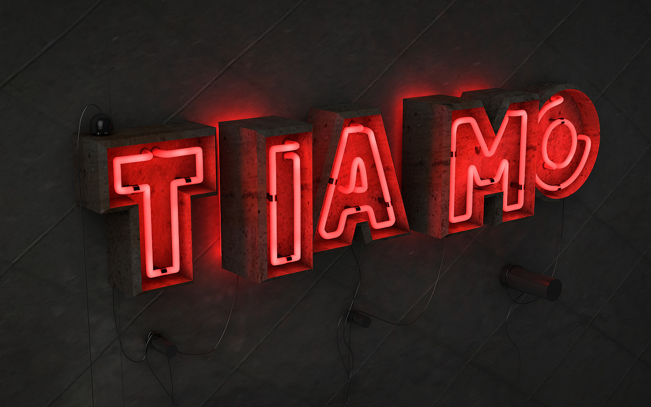 tiamo字体霓虹灯效果