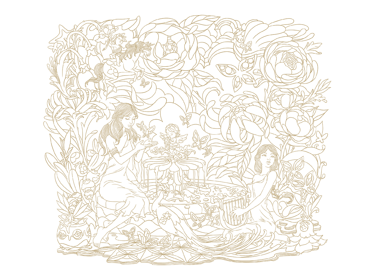 许愿池，咖啡，都市（图ZMjc0MTA0NjE2） - 商业插画 - 站酷设计师口X然原创素材 - 站酷ZCOOL