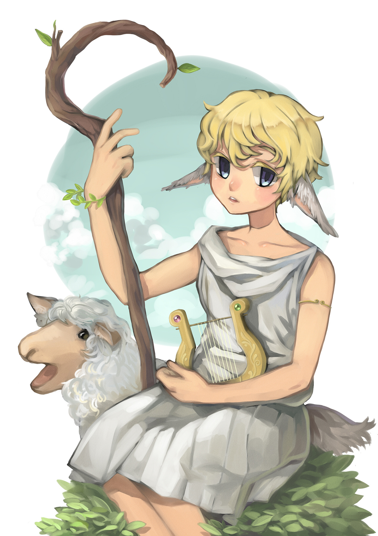 丢了角的小牧羊神羊