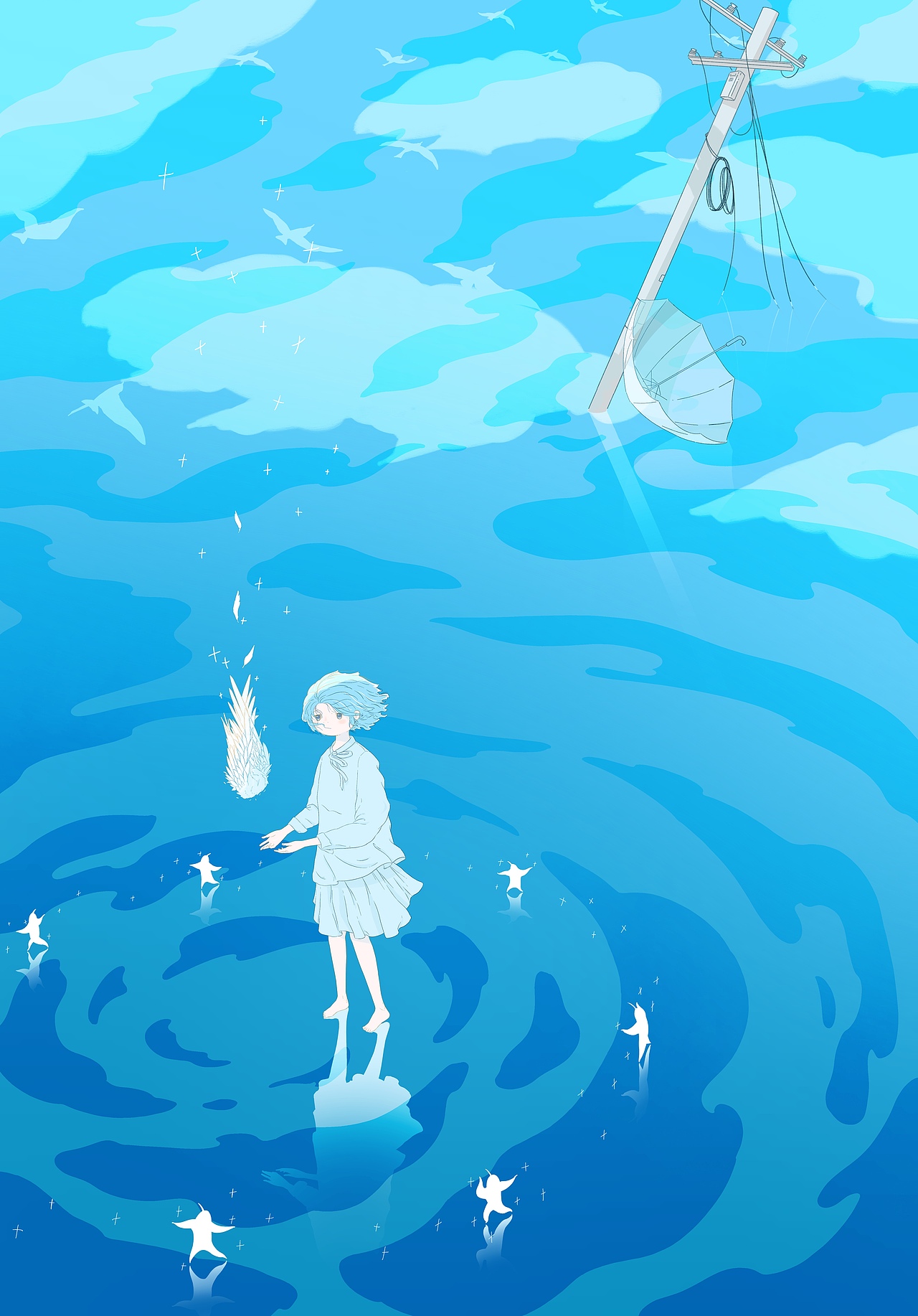 阳光、空气和水（图ZMjUwOTgxMTIw） - 艺术插画 - 站酷设计师四方不二原创素材 - 站酷ZCOOL