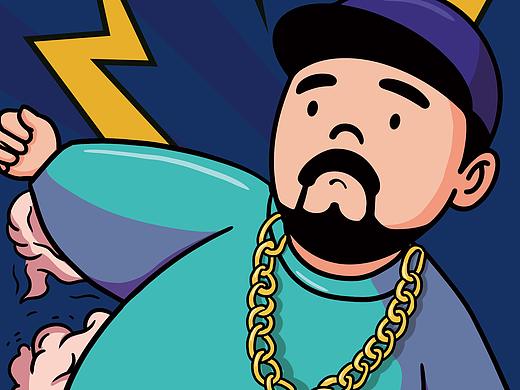 商业插画 潮流插画 logo延展周边设计 滑板滑雪板设计