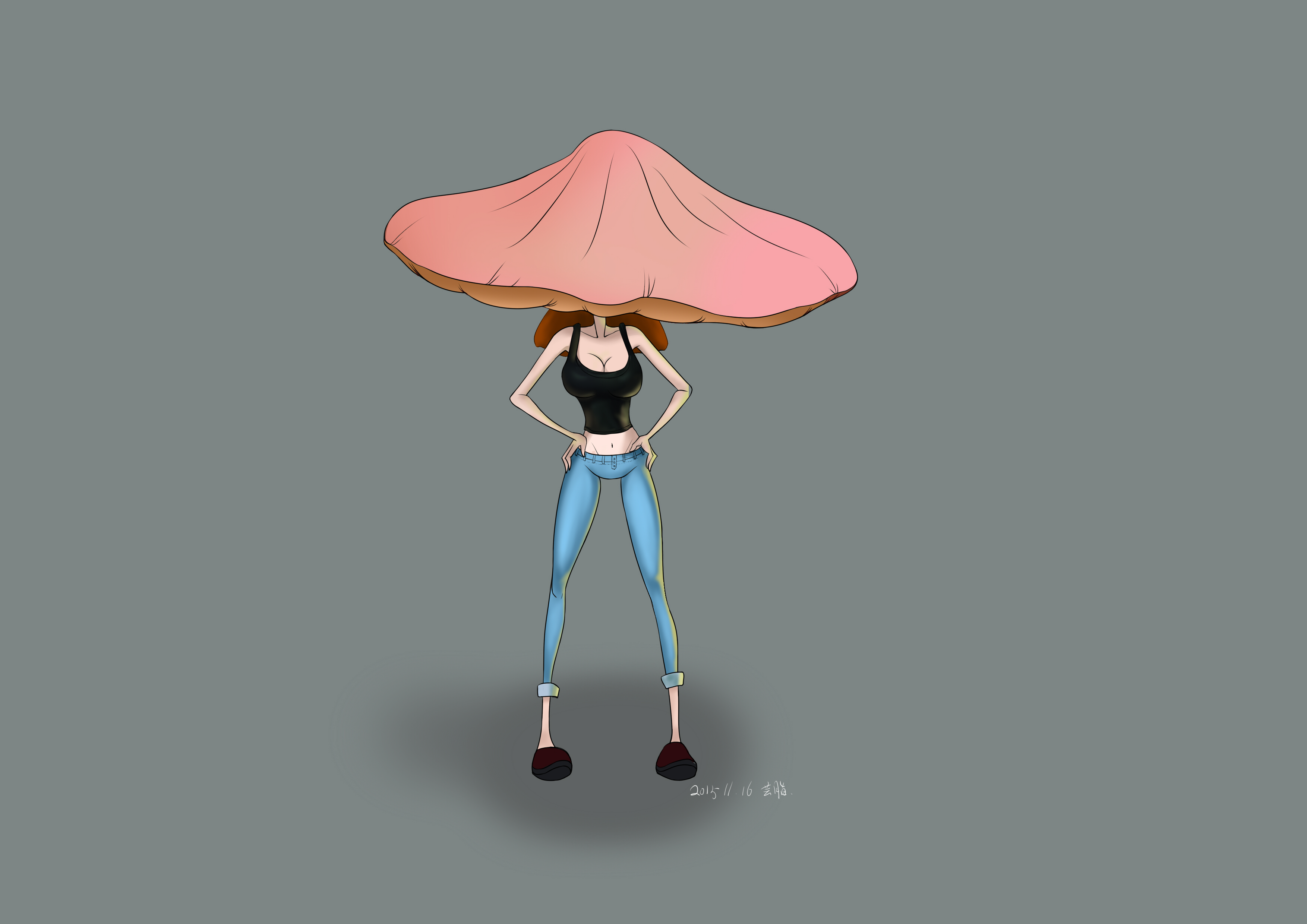 采蘑菇的小姑娘|插画|插画习作|木制的火山 - 原创作品 - 站酷 (ZCOOL)