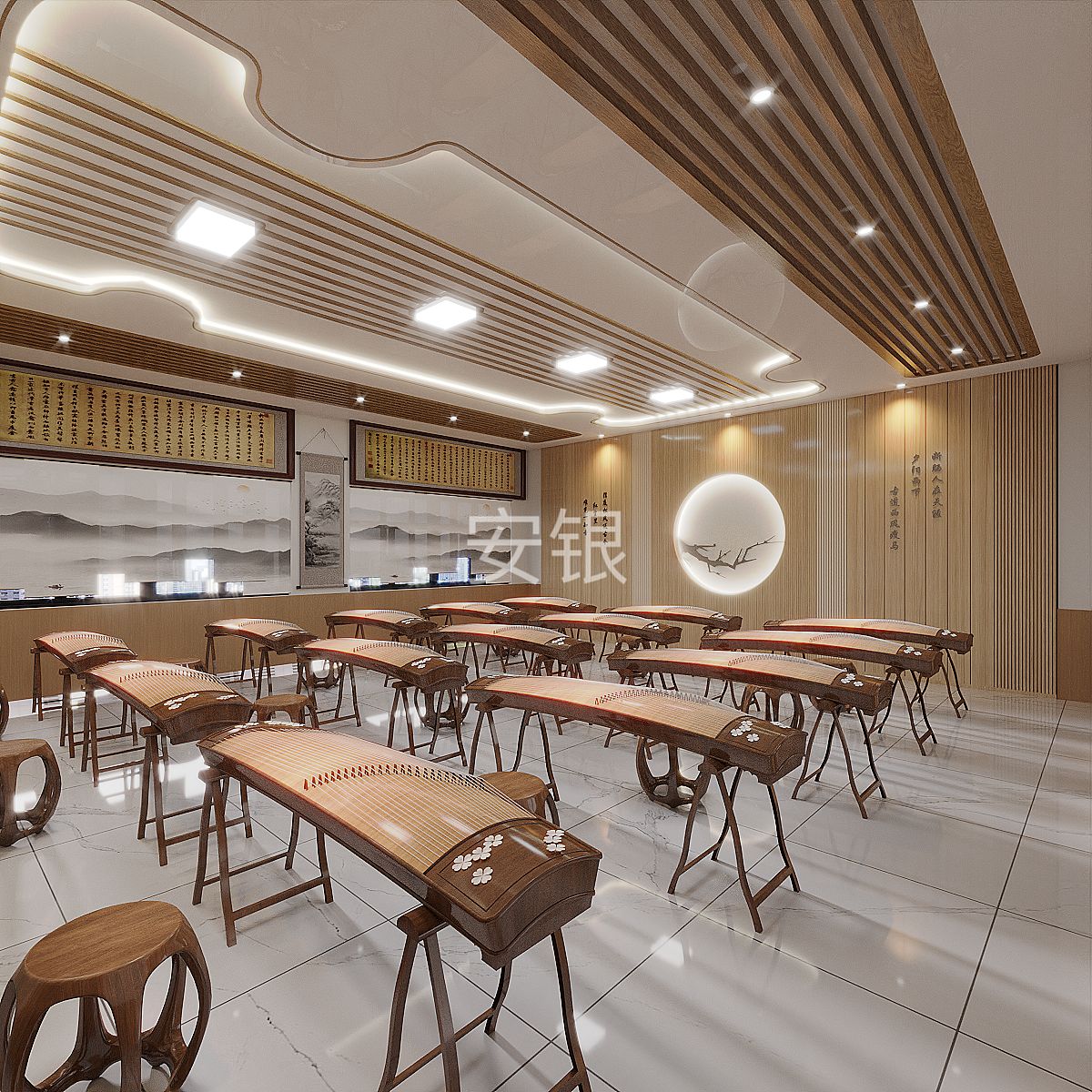 古筝教室（图ZMzU2MDI5NzUy） - 建筑设计 - 站酷设计师玉印留记设计原创素材 - 站酷ZCOOL